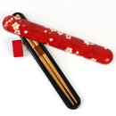 Essstbchen mit Case Sakura Usagi rot