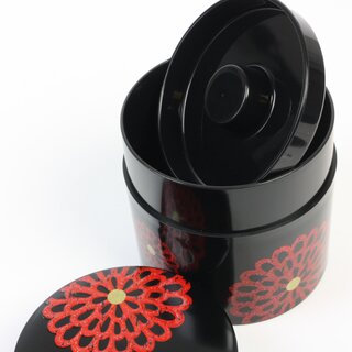 Teedose Chrysanthemen, 9 cm hoch, 350 ml