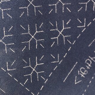 Sashiko Stickerei-Set 2 Untersetzer blau, mit Garn & Nadel