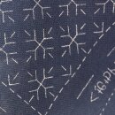 Sashiko Stickerei-Set 2 Untersetzer blau, mit Garn & Nadel