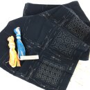 Sashiko Stickerei-Set 5 Untersetzer blau, mit Garn &...