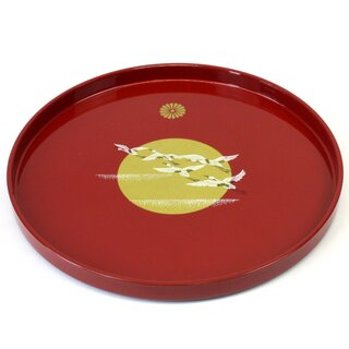 Tablett Marubon Kranich rot, 20,5 cm