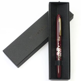 Fudepen, Pinselstift Kirschbl�ten rot, mit Lackgeh�use