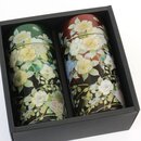 Teedosen Päonien rot und grün, 2 x 200 g