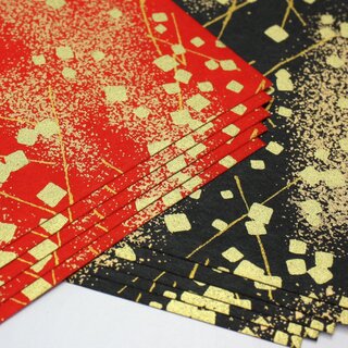 Washi Arare Rot & Schwarz 15 cm