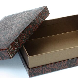 Karton in Postkartengr��e, Urushi braun