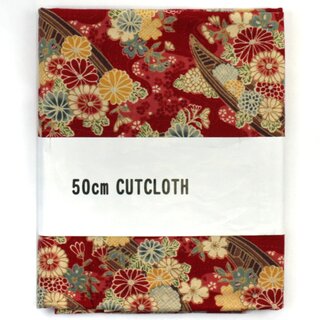 Japanischer Baumwollstoff dunkelrot, 50 x 110 cm