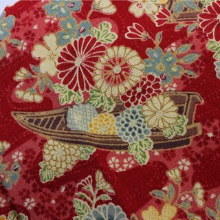 Japanischer Baumwollstoff dunkelrot, 50 x 110 cm