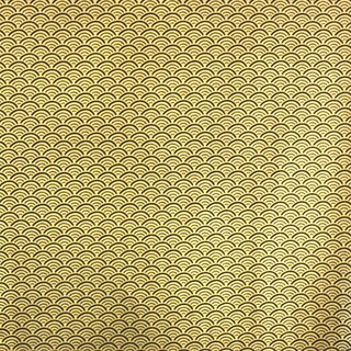 Washibogen Seigaiha schwarz-gold 48 x 64 cm