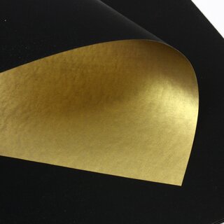 Origamipapapier mit goldener R�ckseite, 30 cm schwarz