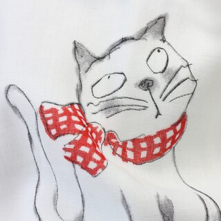 Tenugui/Handtuch Kagishipponeko 32 x 89 cm