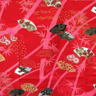 Happi Bambus rot, 88 cm lang, Kimonojacke