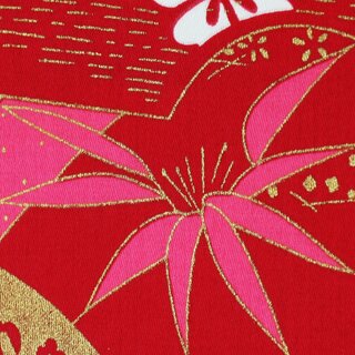 Happi Bambus rot, 88 cm lang, Kimonojacke