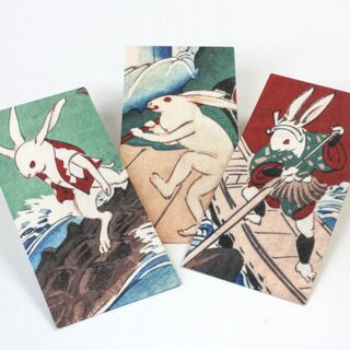 3 Mini-Umschl�ge Hasen 9,8 x 4,8 cm