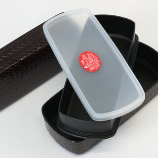 Lunchbox, Bentobox zweist�ckig Korbgeflecht