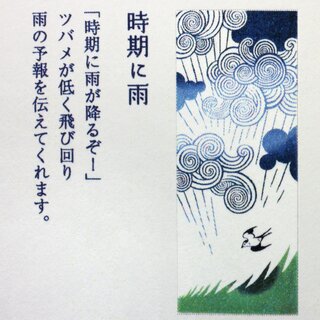 Tenugui Schwalbe im Sommerregen 35 x 90 cm