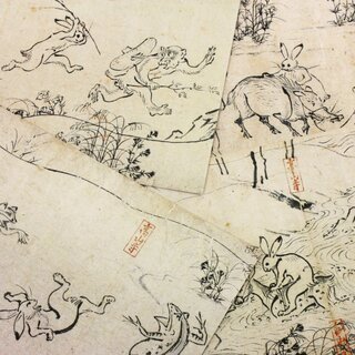 Postkartenset, 4er Set Chojujinbutsu Giga