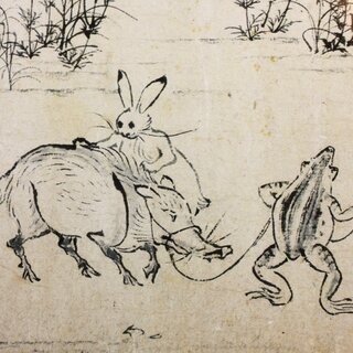 Postkartenset, 4er Set Chojujinbutsu Giga