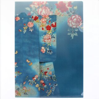 Sichtfolie A4, Prospekth�lle blauer Kimono