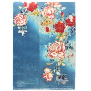 Sichtfolie A4, Prospekth�lle blauer Kimono