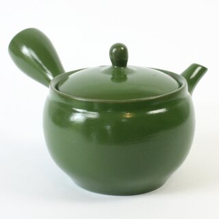 Gr�nteekanne Kyusu gr�n, schlicht, ohne Motiv