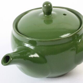 Gr�nteekanne Kyusu gr�n, schlicht, ohne Motiv