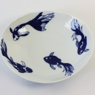 Ovale Schale Goldfische 16 x 14 cm