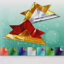 Origami Folie, doppelseitig, 15 cm 12 Blatt, Anleitung Samuraihelm