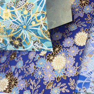 Ehime Washi Aizome 15 cm, 20 Blatt