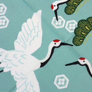 Furoshiki Kraniche im Flug zur Feier, 50 x 50 cm