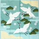 Furoshiki Kraniche im Flug zur Feier, 50 x 50 cm