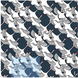 Furoshiki Wachifu Shukutsuru 50 x 50 cm