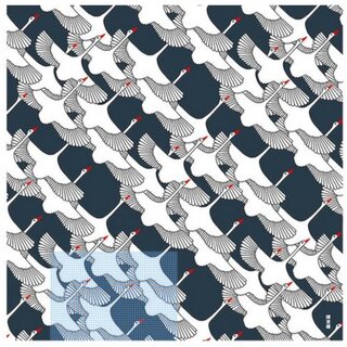 Furoshiki Wachifu Shukutsuru (Gratulationskranich) 50 x 50 cm