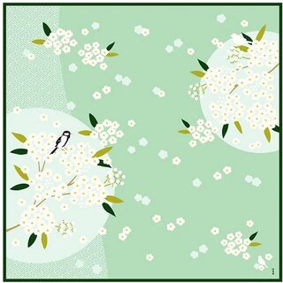 Furoshiki Schneespieren 90 x 90 cm