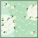 Furoshiki Schneespieren 90 x 90 cm