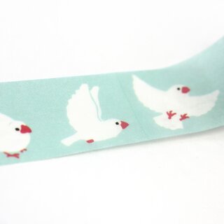Washitape Java Sperlinge hellblau, 1,5 cm x 5 m