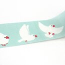 Washitape Java Sperlinge türkis, 1,5 cm x 5 m
