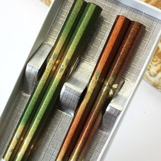 Essst�bchen Paar-Set Sakura kupfer & gr�n