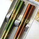 Essstäbchen Paar-Set Sakura kupfer & grün