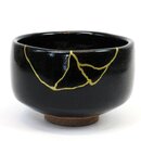Matchaschale, Matchawan Tenmoku im Kintsugi-Stil