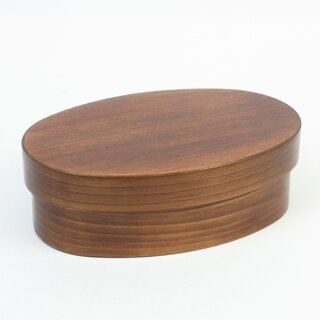 Lunchbox Wappa Bento Holz dunkel, 180 x 120 x 57 mm