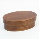 Lunchbox Wappa Bento Holz dunkel, 180 x 120 x 57 mm