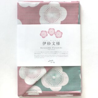 Furoshiki Pflaumenbl�ten zartrosa/mint 100 x 100 cm