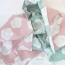 Furoshiki Pflaumenblüten zartrosa/mint 100 x 100 cm
