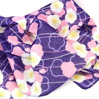 Tenugui Ume violett 32 x 88 cm, aus zweilagiger Gaze