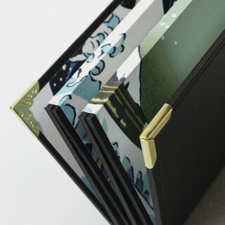 Stellwand Welle 21 cm hoch, Hintergrund f�r Kokeshi oder Dekoobjekte