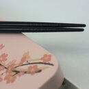 Essstäbchen, Gabel & Löffel Kirschblüten rosa, mit Transportbehälter