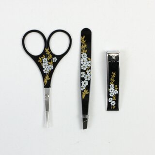 Manik�reset Hana schwarz, 3tlg.