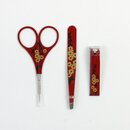 Manik�reset  Hana rot, 3tlg.