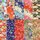 B4 Washi Mix 360 x 255 mm, 10 Blatt in 5 Mustern rot & blau